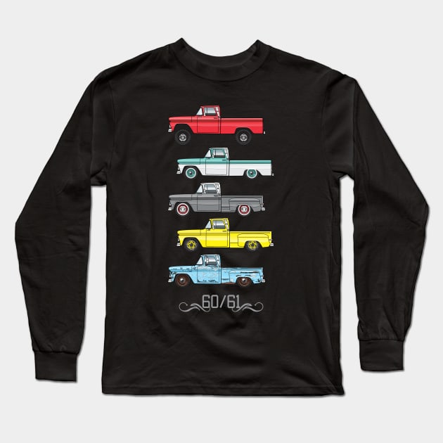 1960-1961 Trucks Long Sleeve T-Shirt by JRCustoms44